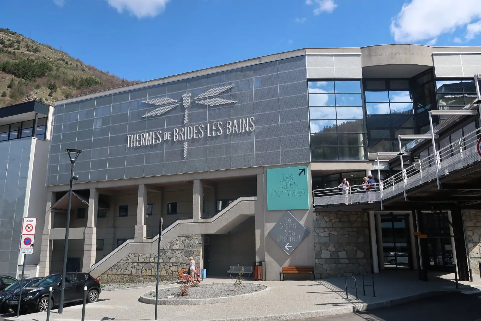 Exterior of the Brides-les-Bains thermal baths