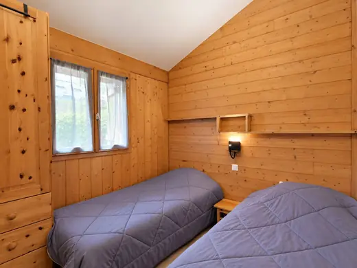 Interieur van een chalet op Camping des Neiges